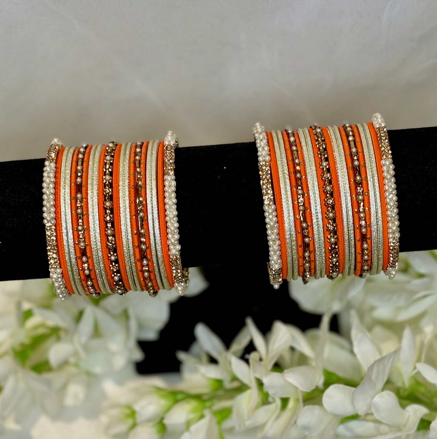 Kesari Pearl Bangle Set