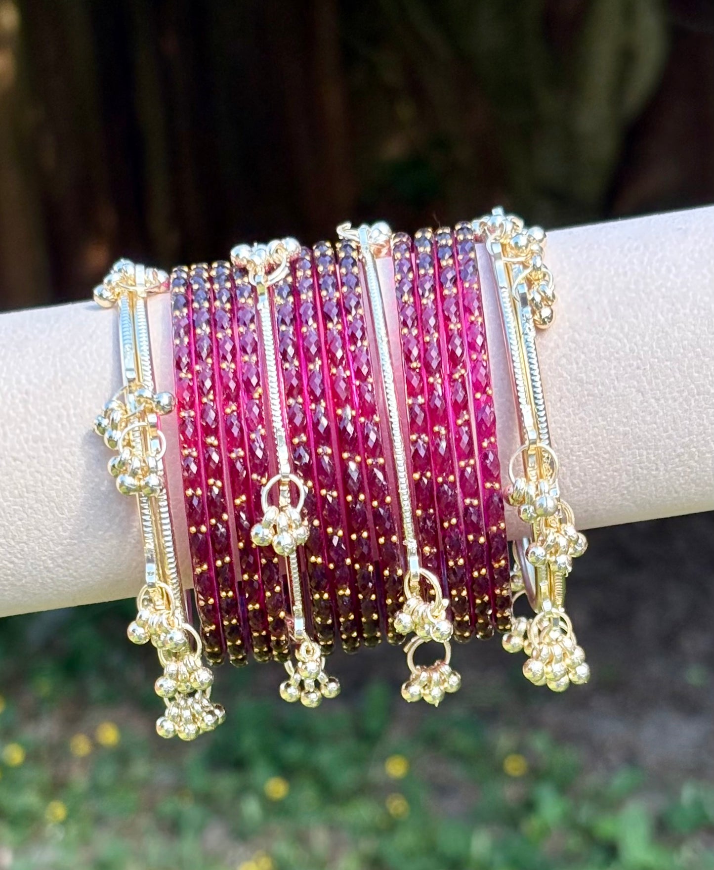 Rose jelly bangle set