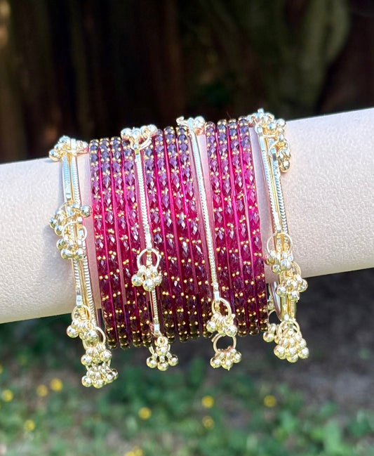 Rose jelly bangle set